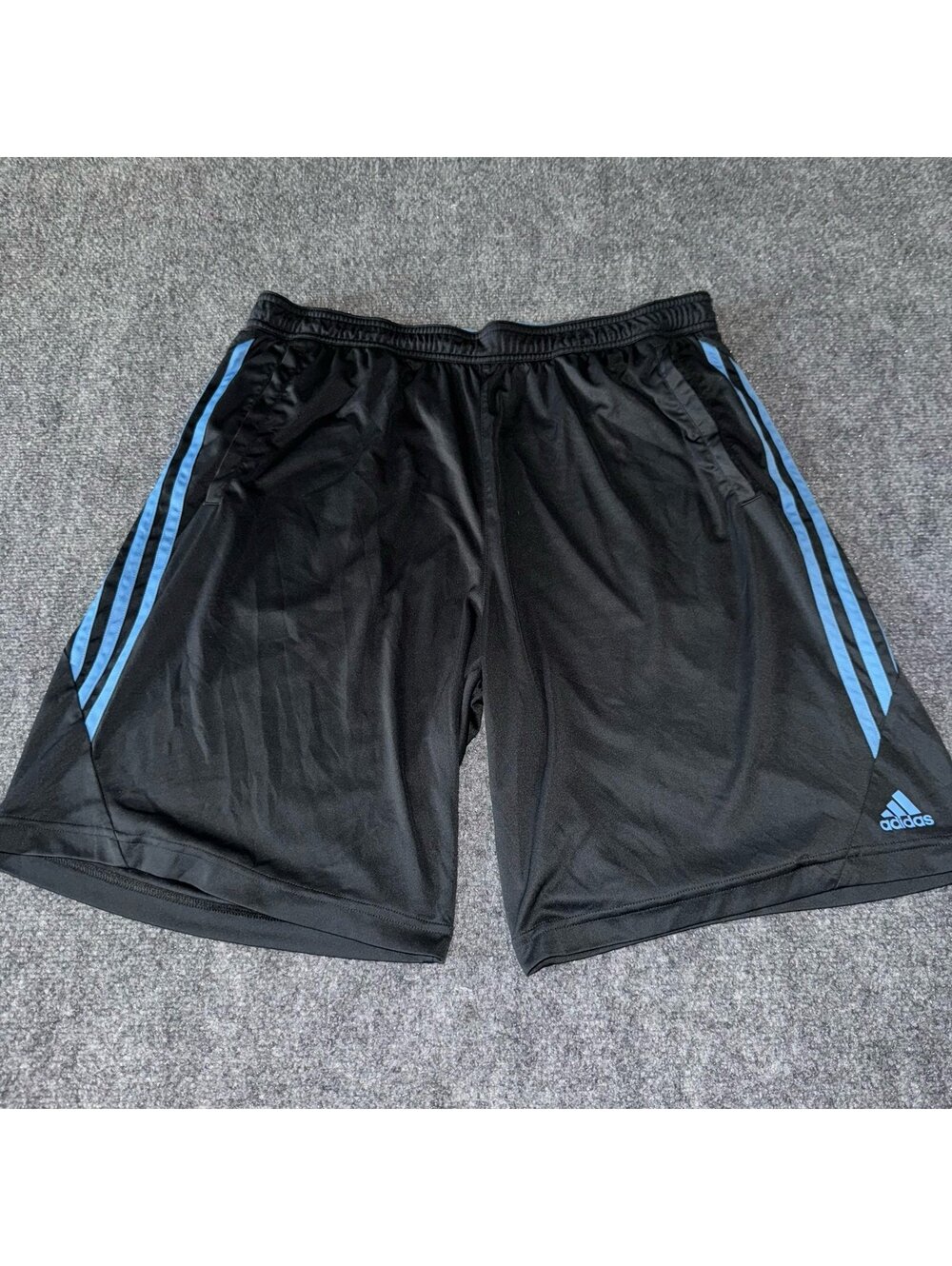 Adidas Blue Stripe Baggy Athletic Shorts Mens LG Vtg y2k 90s Rare